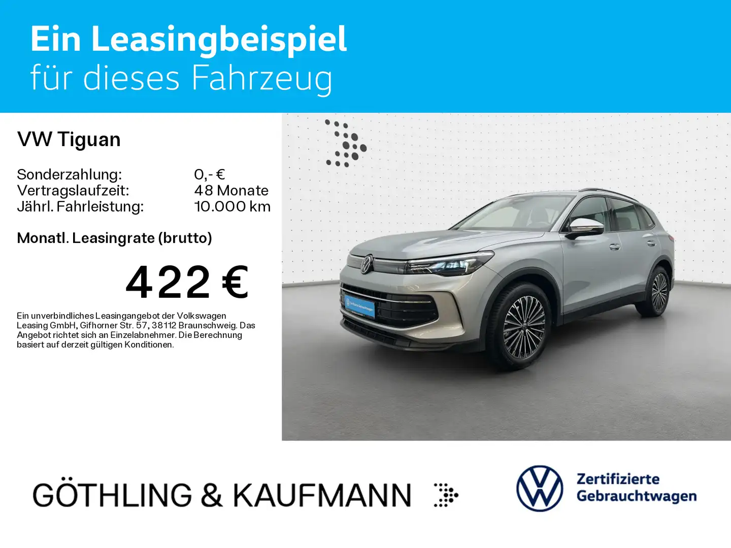Volkswagen Tiguan Life 1.5 eTSI DSG*NAVI*AHK*KAM*ASG*SHZ*18 Silber - 2