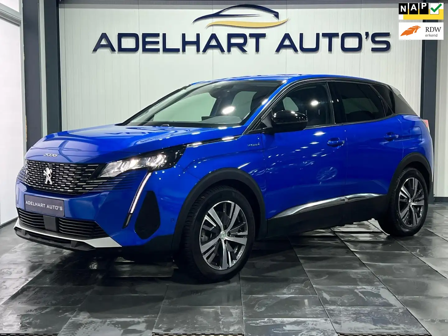 Peugeot 3008 1.6 HYbrid4 300 Business Automaat / Navigatie full Blauw - 1