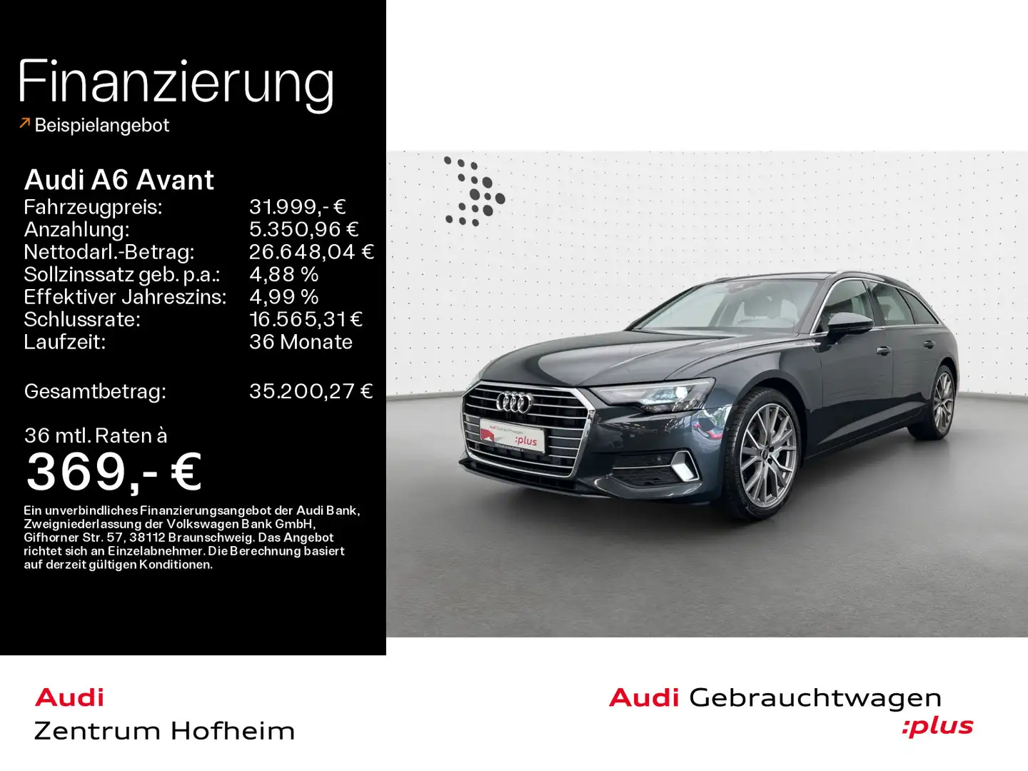 Audi A6 40 TDI Sport S tro*Pano*Standh*LED*Navi Grau - 1