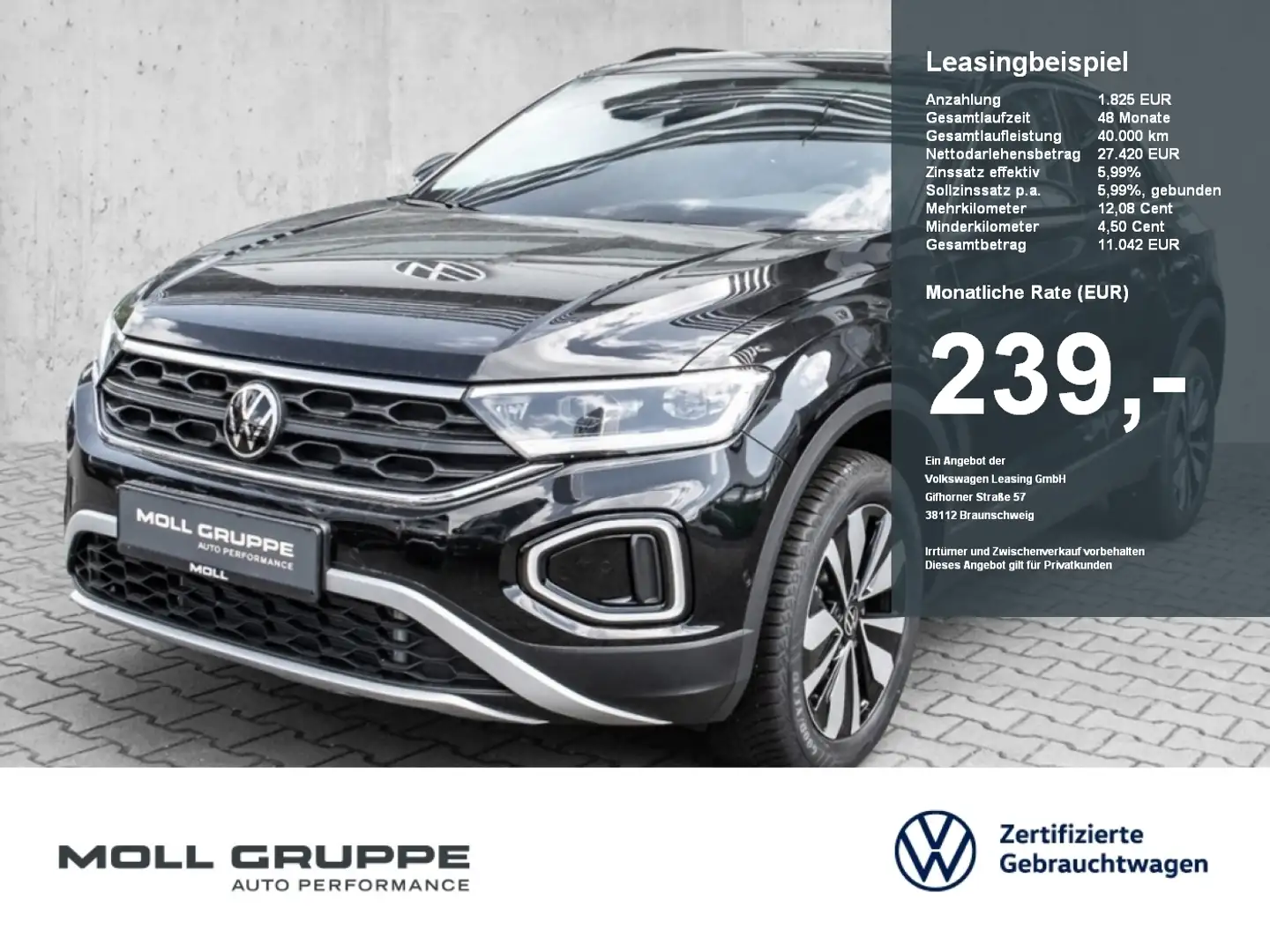 Volkswagen T-Roc GOAL 1.5 l TSI OPF DSG LED ACC PARKASS Noir - 1