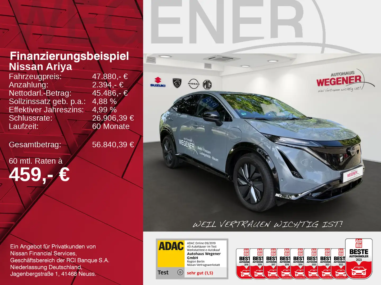 Nissan Ariya ARIYA (23) Evolve Pack 87kWh 242PS 10,8' HUD SHZ Gris - 2