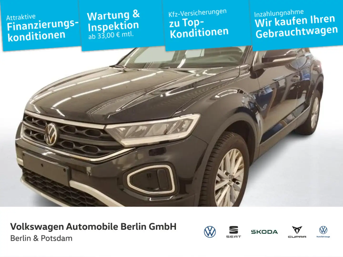 Volkswagen T-Roc 1.5 TSI DSG Life Navi R-Kam AHK 5J.Garanti Schwarz - 1