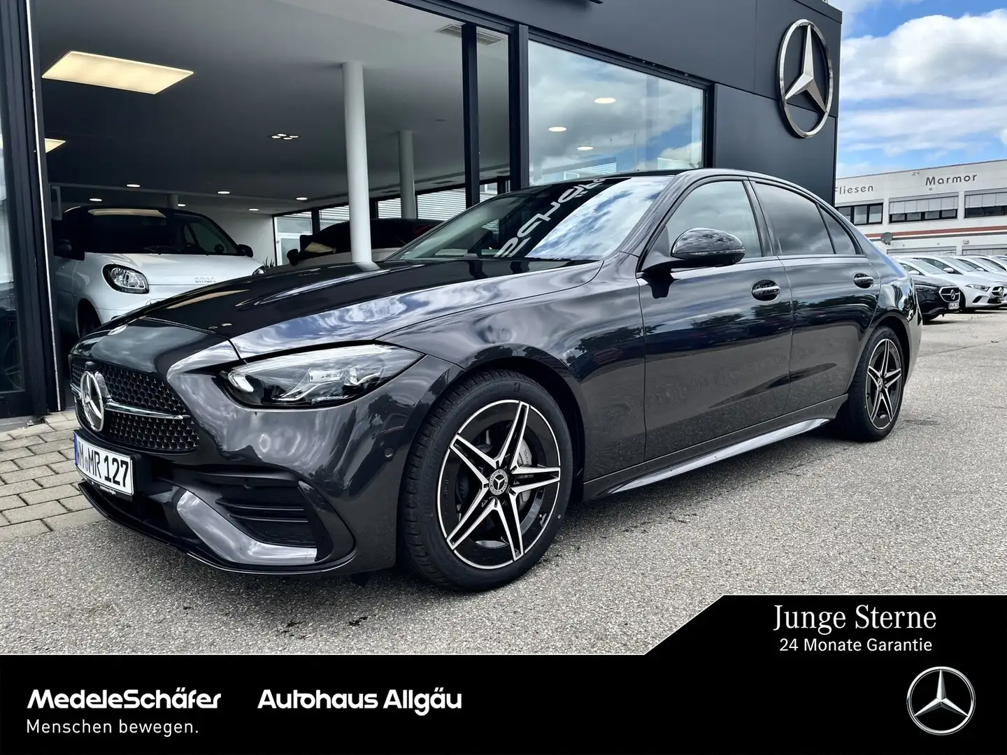 Mercedes-Benz C 200 C 200 AMG Night Advanced+ Distr AHK Memo 360° LED Grau - 1