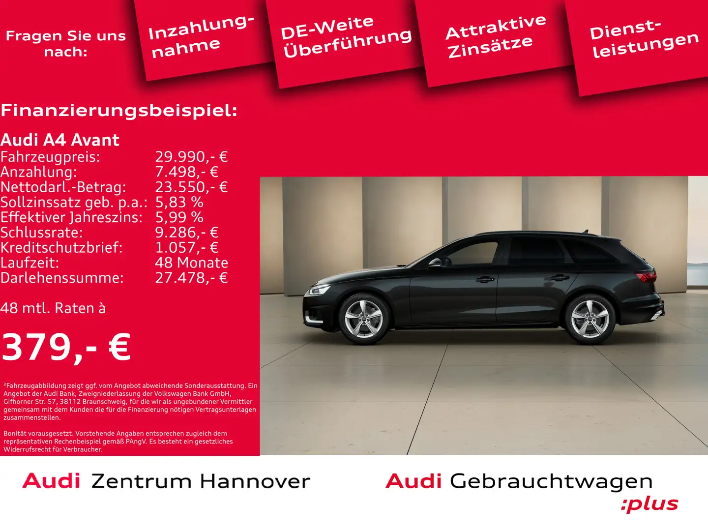 Audi A4 35 TFSI Advanced AHK LED Kamera Navi Schwarz - 2