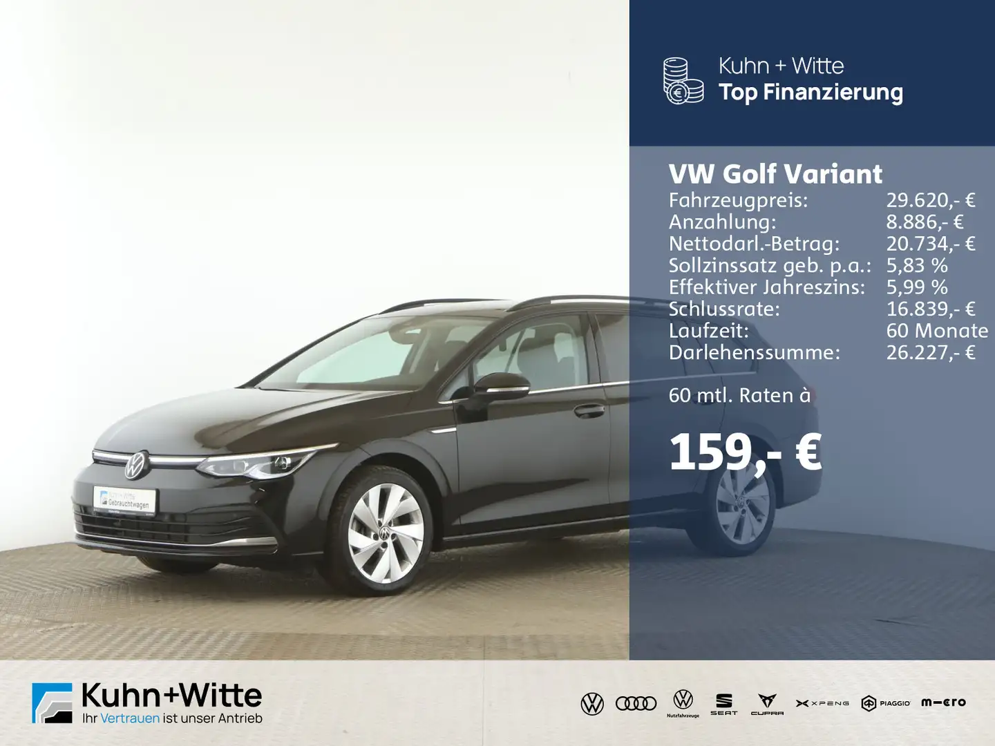 Volkswagen Golf Variant Golf VIII Variant 2.0 TDI Style *LED*PDC*Navi*Ap Zwart - 1