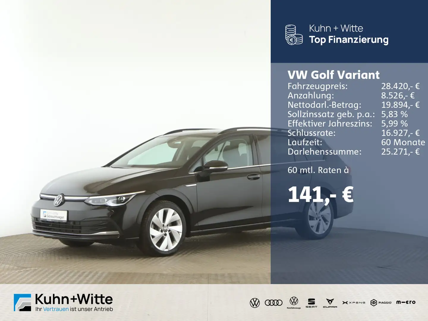 Volkswagen Golf Variant Golf VIII Variant 2.0 TDI Style *LED*PDC*Navi*Ap Negro - 1