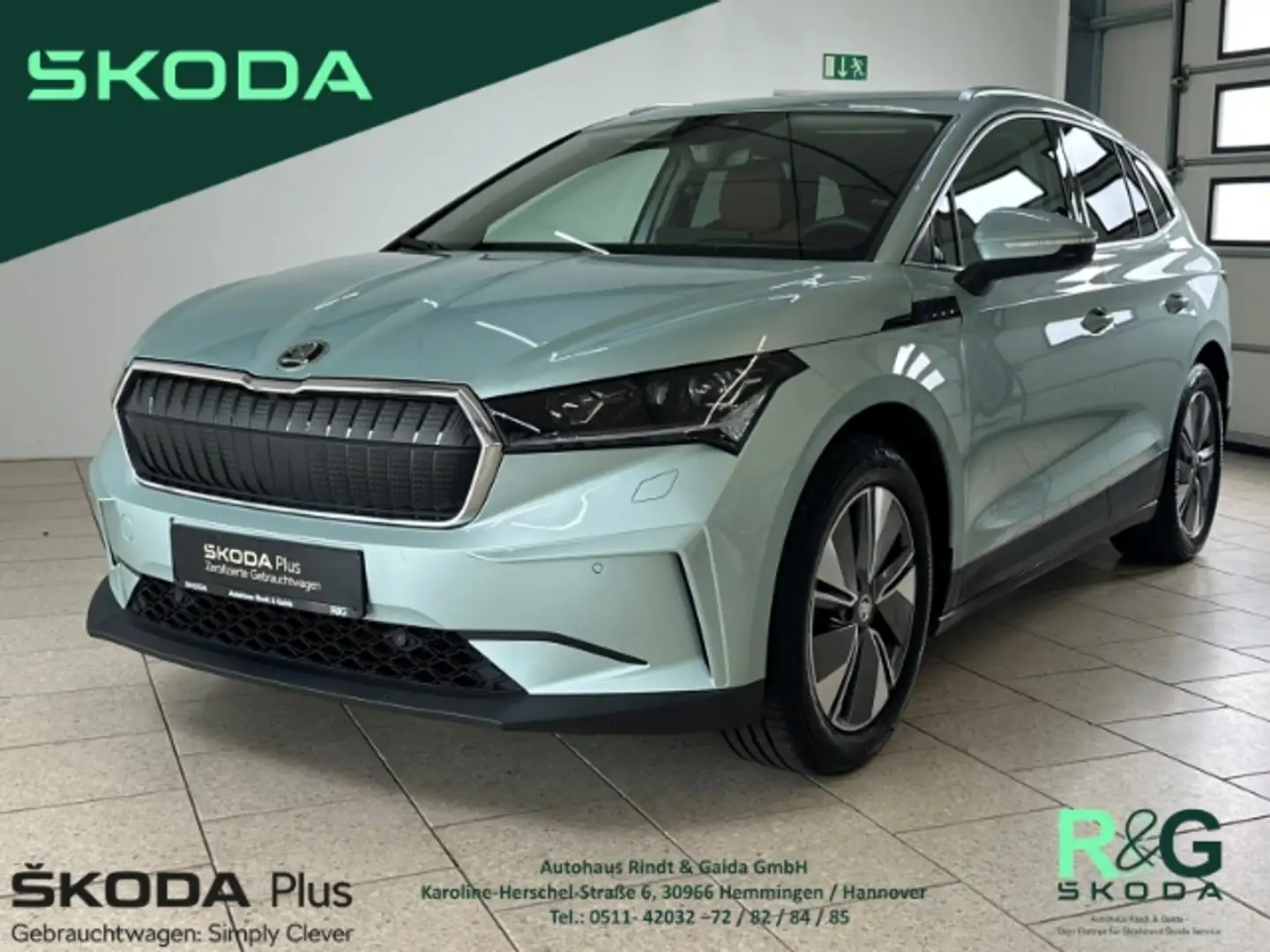 Skoda Enyaq 80 ecoSuite Wärmepumpe Pano Leder ACC HUD Silber - 1