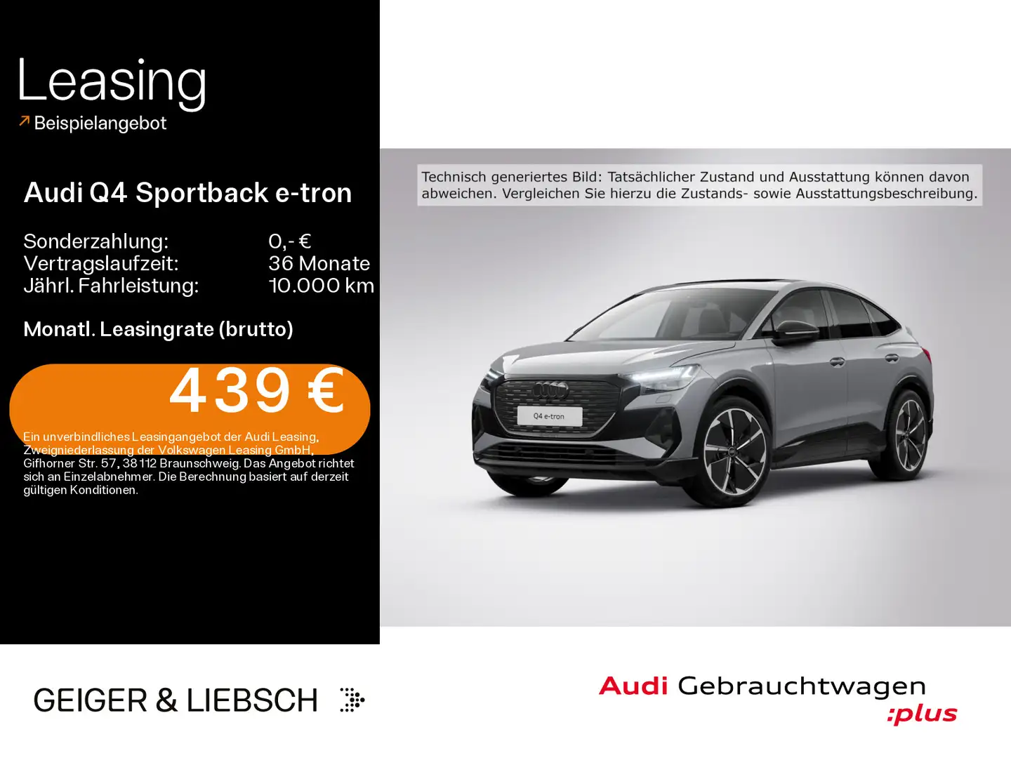 Audi Q4 e-tron 45 S-LINE*PANO*MATRIX*21ZOLL Grau - 1