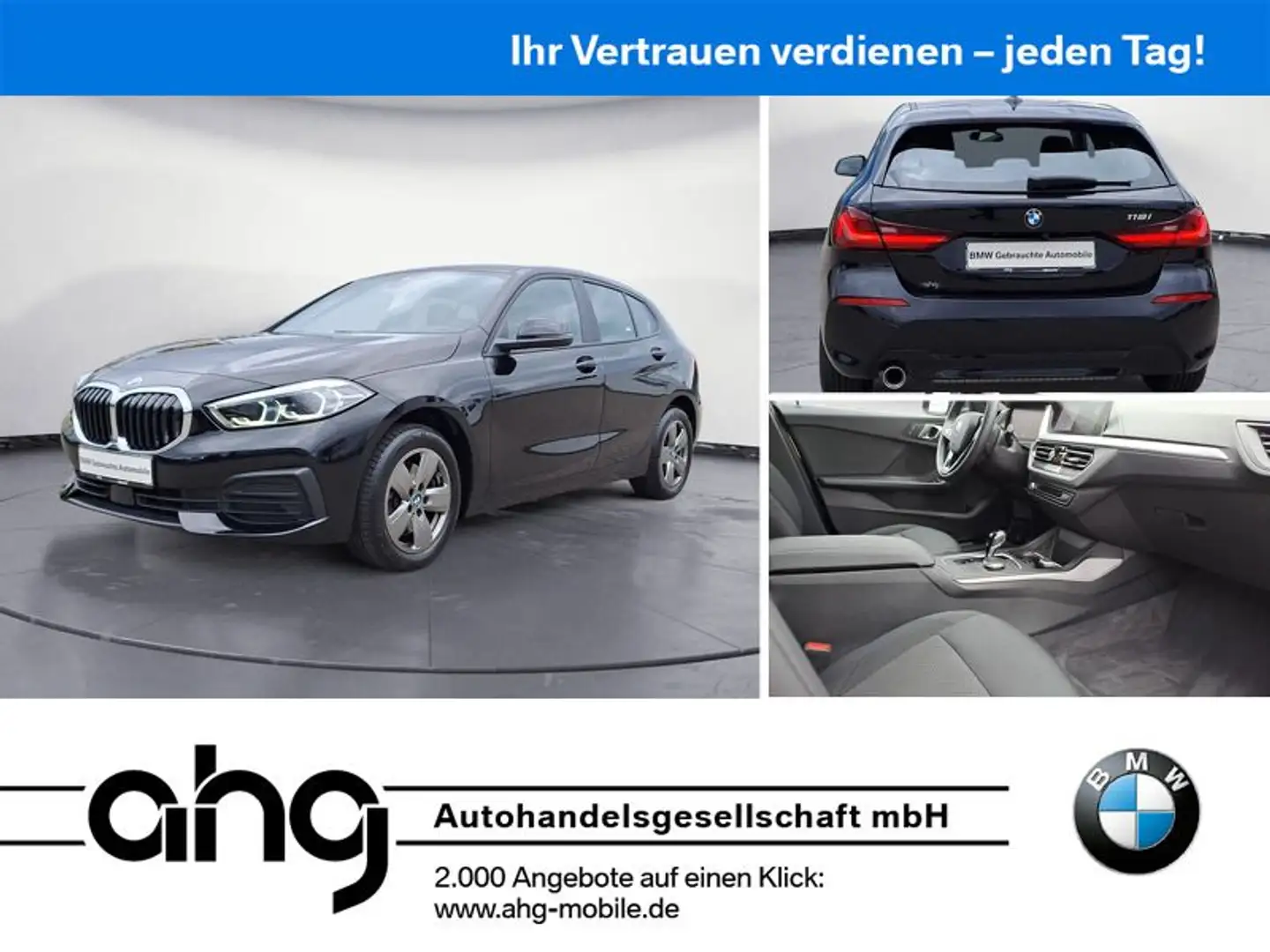 BMW 118 i Advantage Automatik R-Kamera Sitzheizung Schwarz - 1