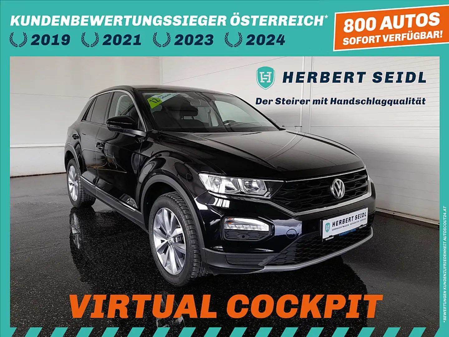 Volkswagen T-Roc Style 1,6 TDI *17 ZOLL / NAVI / KOMFORT & WINTE... Schwarz - 1