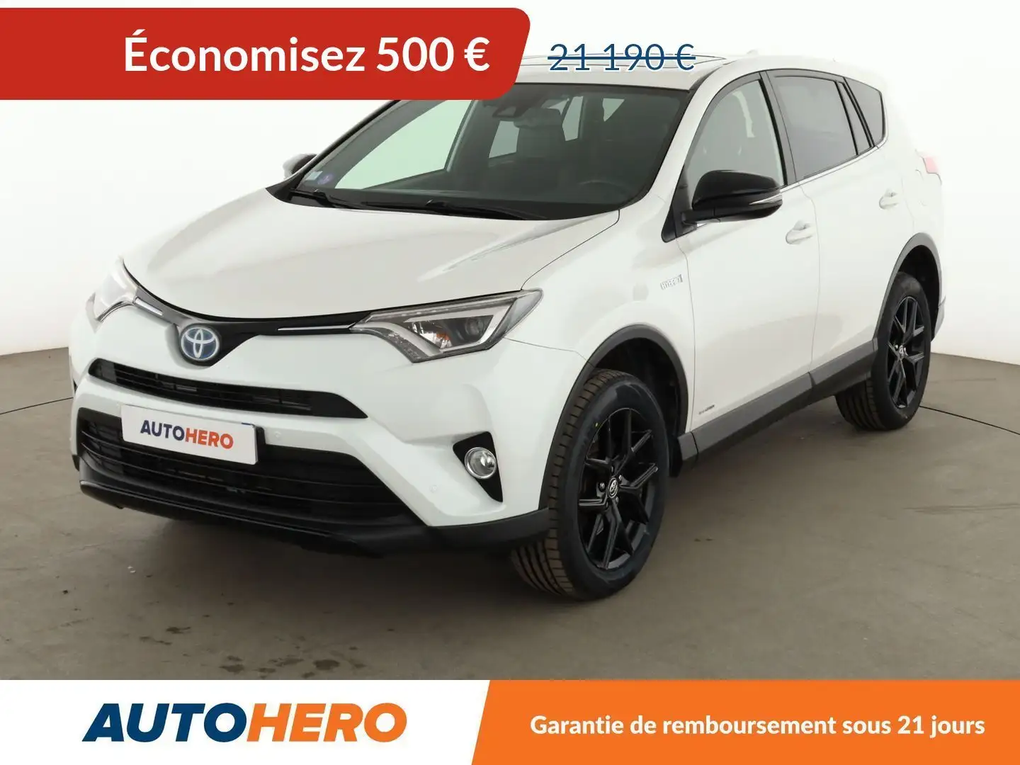 Toyota RAV 4 2.5 Hybride Black Edition 2WD Blanc - 1