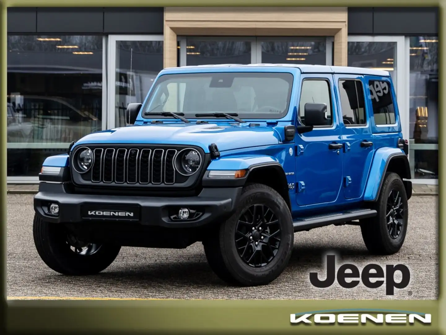 Jeep Wrangler 4Xe PHEV 380 x4x Aut. SAHARA NAVI / CRUISE / CLIMA Blauw - 1
