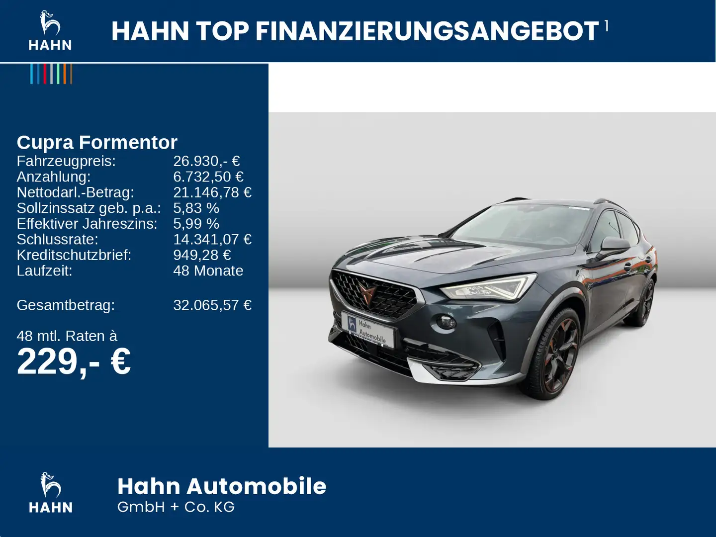 CUPRA Formentor 1.4 e-HYBRID DSG VZ LED Navi AHK ACC Grau - 2