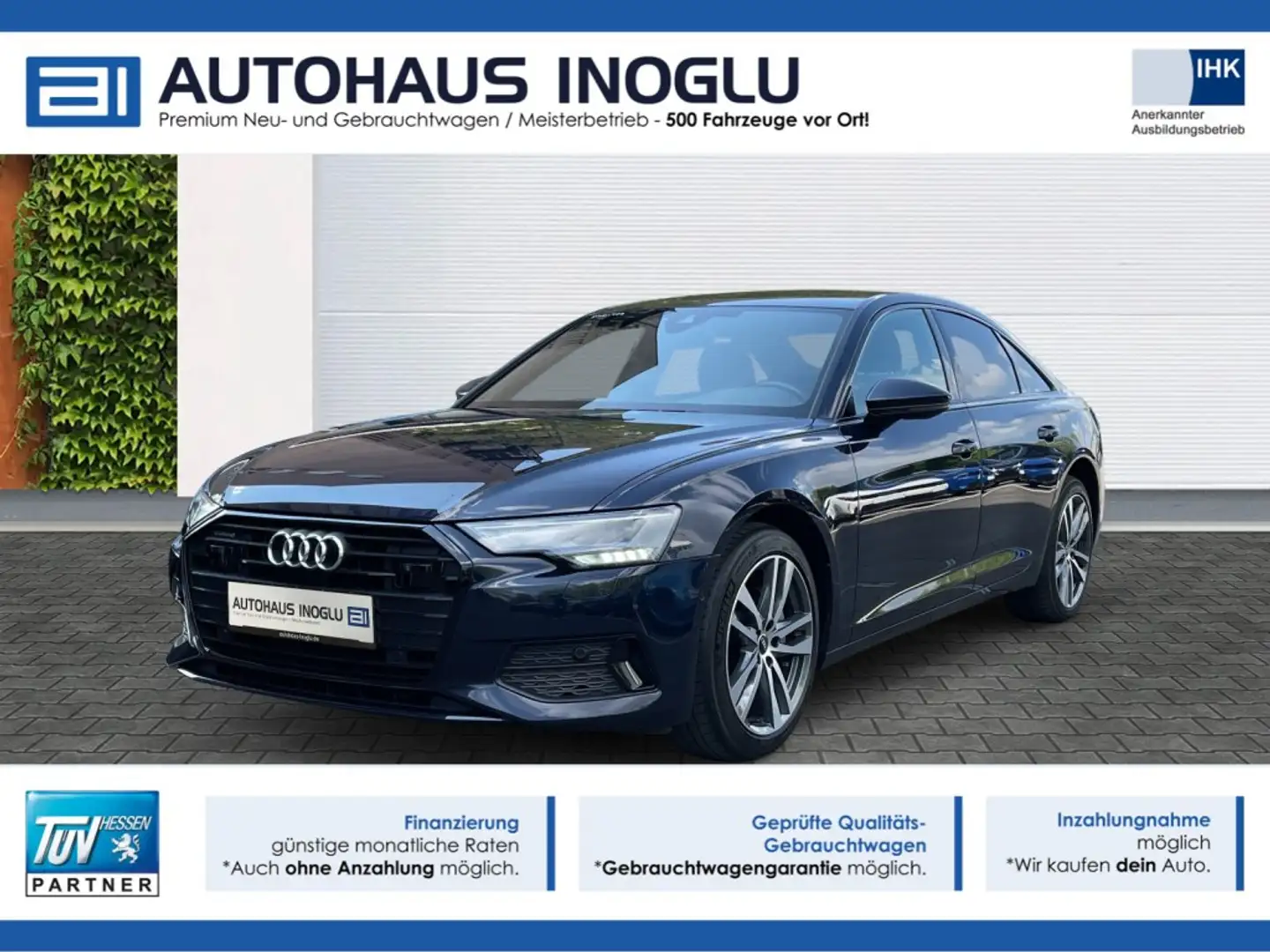 Audi A6 45 TDI quattro sport S tronic Navi+LED+SHZ+R-Kam+ Bleu - 1