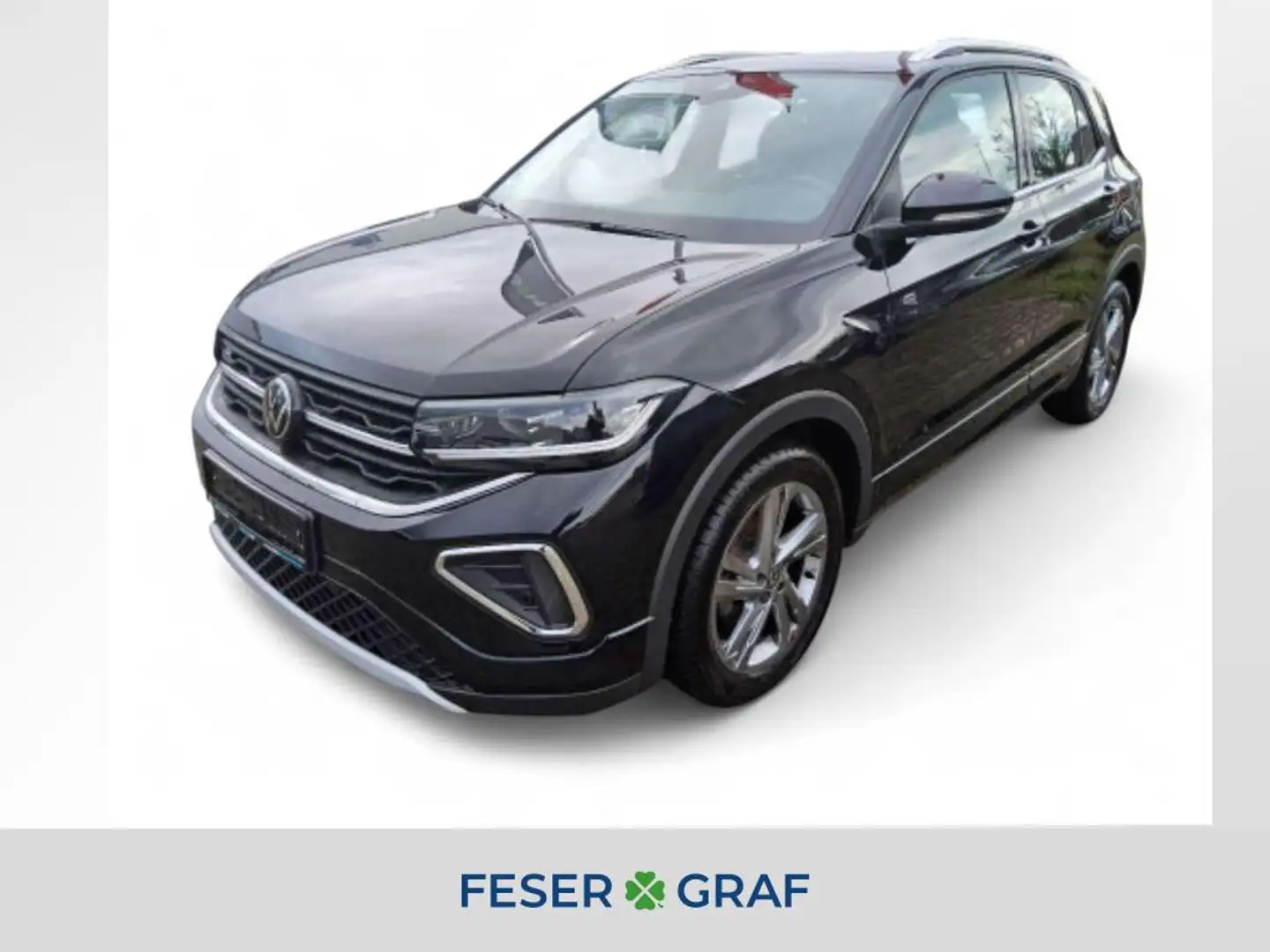 Volkswagen T-Cross 1.0 TSI R-Line DSG/LED/Rear View/Sitzhzg./Navi Schwarz - 1