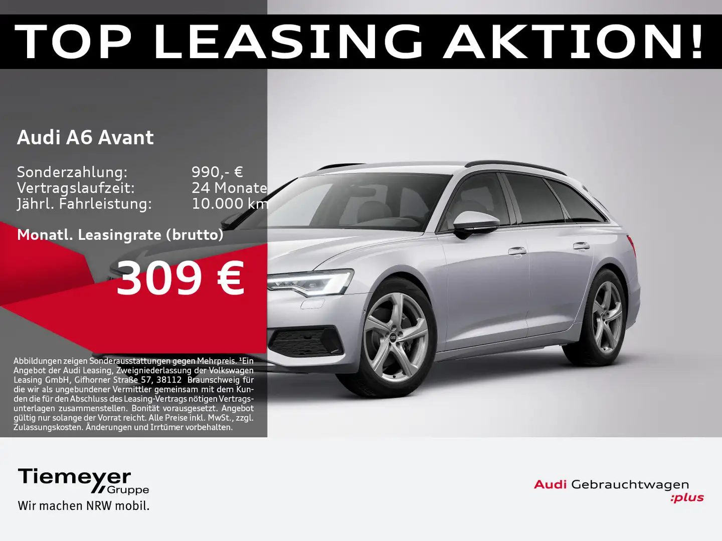 Audi A6 45 TDI Q ADVANCED MATRIX AHK LM19 KAMER Silber - 1