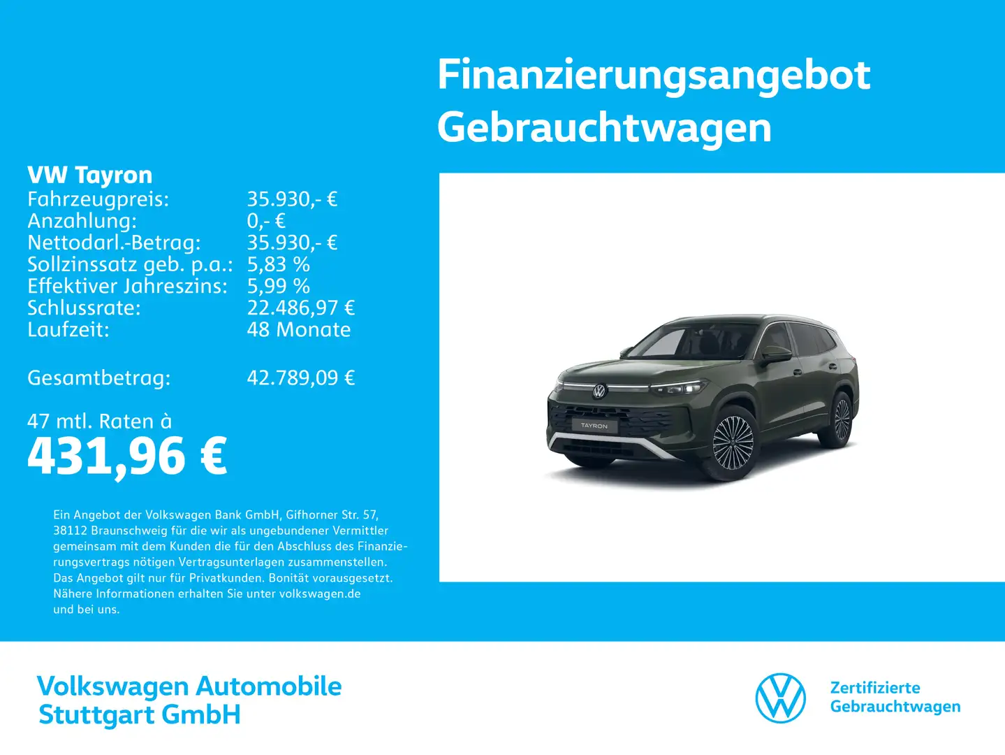 Volkswagen Tayron Life 1.5 TSI DSG AHK Kamera Grün - 1