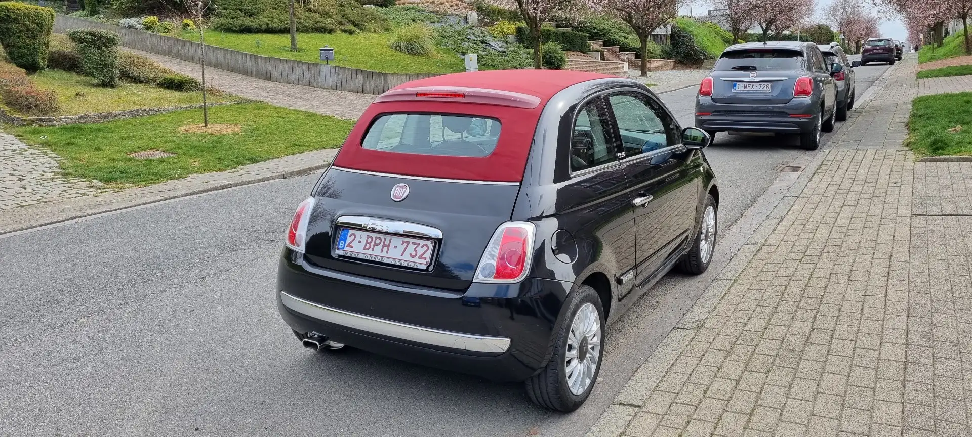 Fiat 500C 1.2 8V 69 ch Lounge Noir - 2
