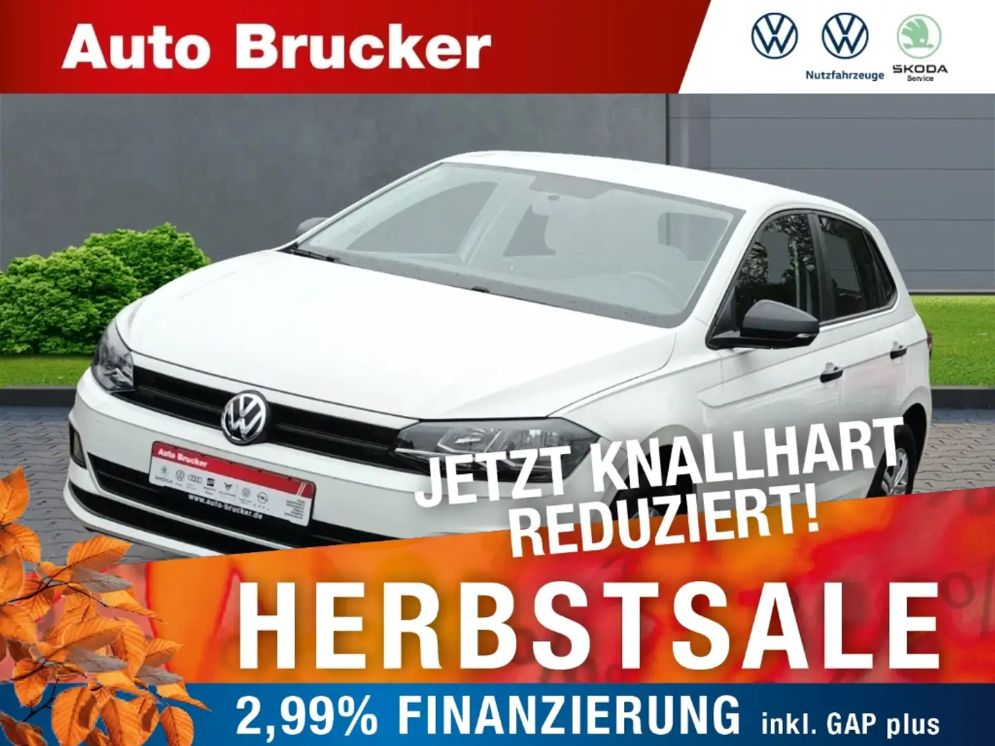 Volkswagen Polo 1.0 wenig Kilometer+Lichtsensor+Notbremsassistent Wit - 1