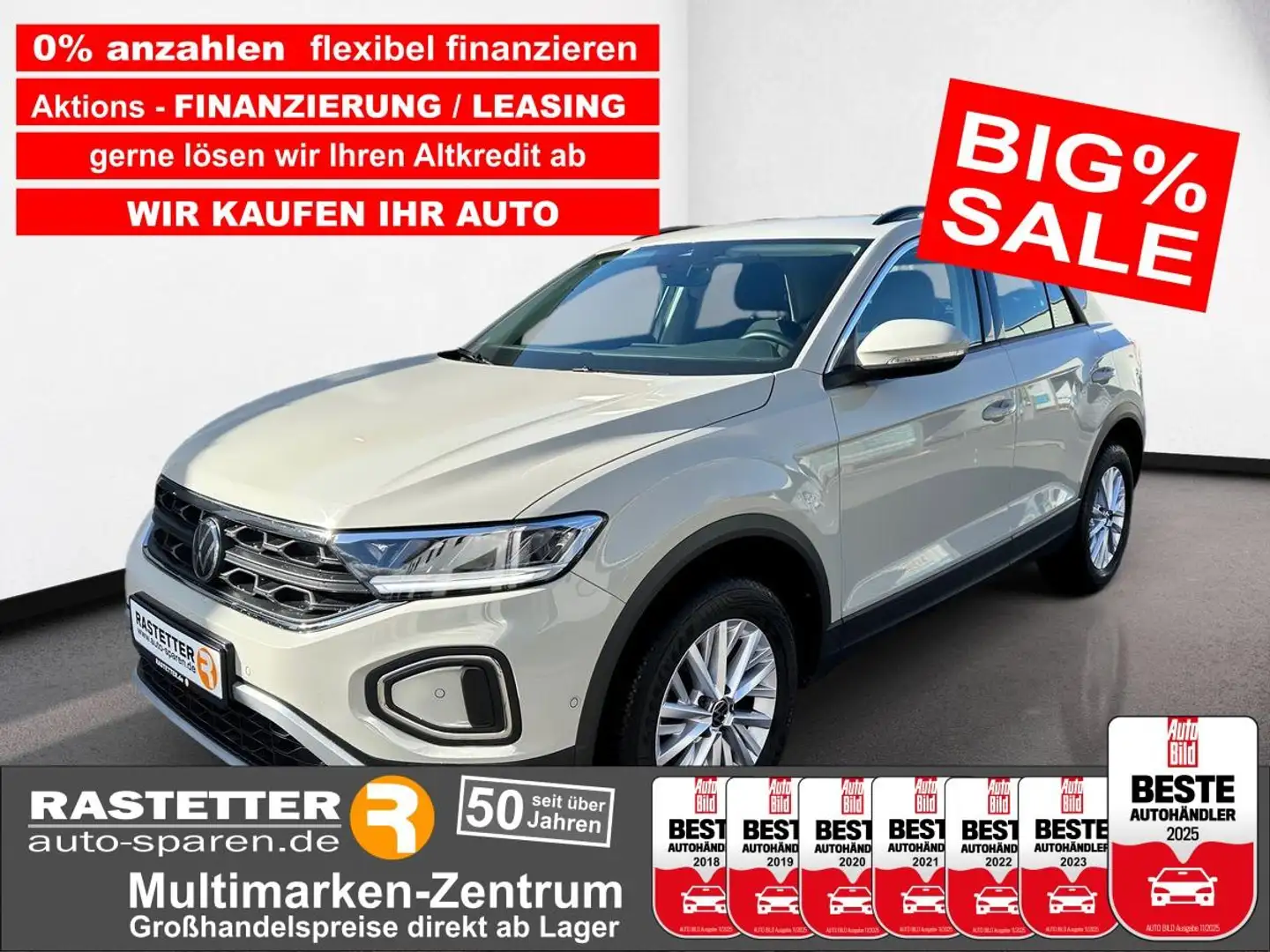 Volkswagen T-Roc TSI DSG Life AHK+Navi+Klimaaut+virtCP+ParkAss+LED+ Grau - 1