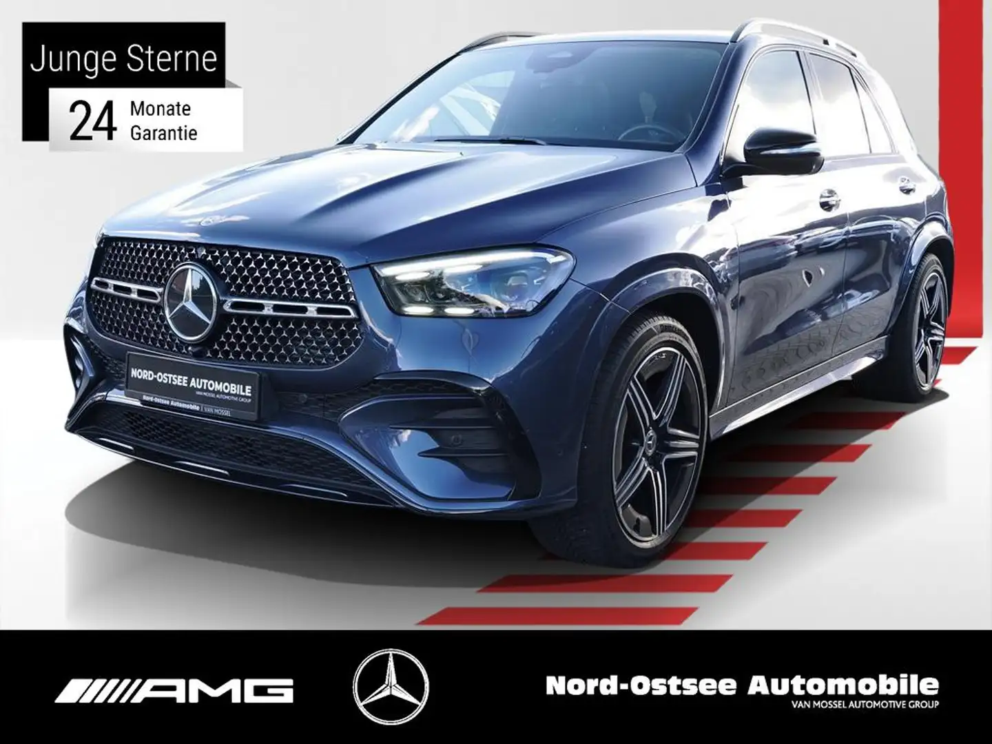 Mercedes-Benz GLE 450 d 4M AMG PANO AHK BURMESTER TOTWINKEL Blau - 1