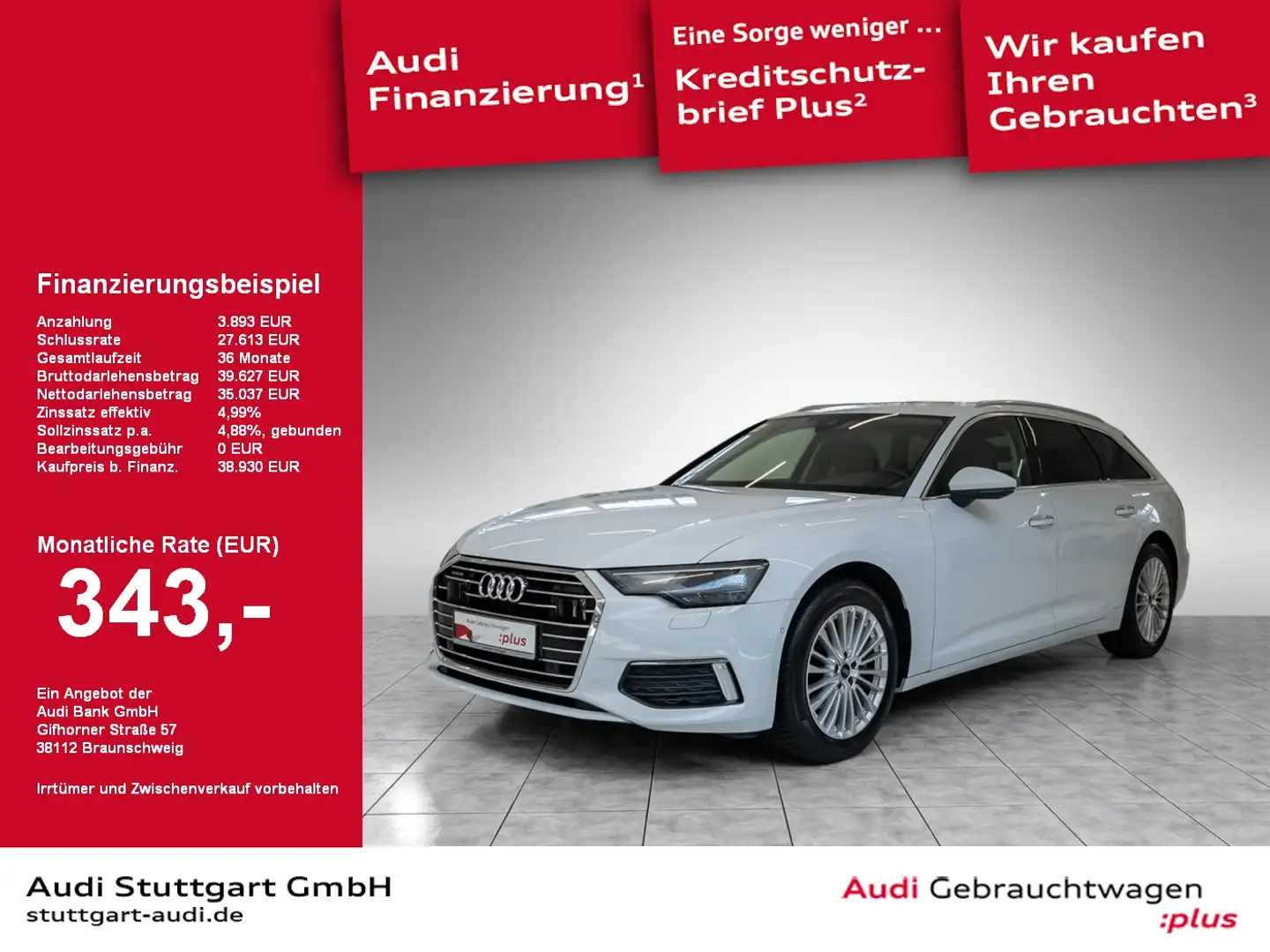 Audi A6 Avant design 40 TDI quattro S tronic AHK ACC Blanc - 1