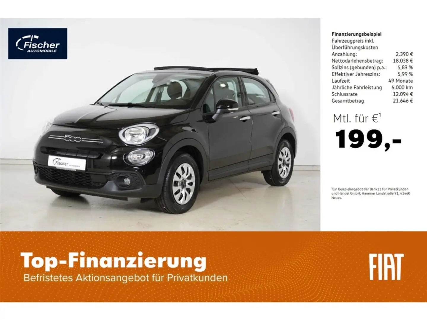 Fiat 500X 1.5 GSE Dolcevita Zwart - 1