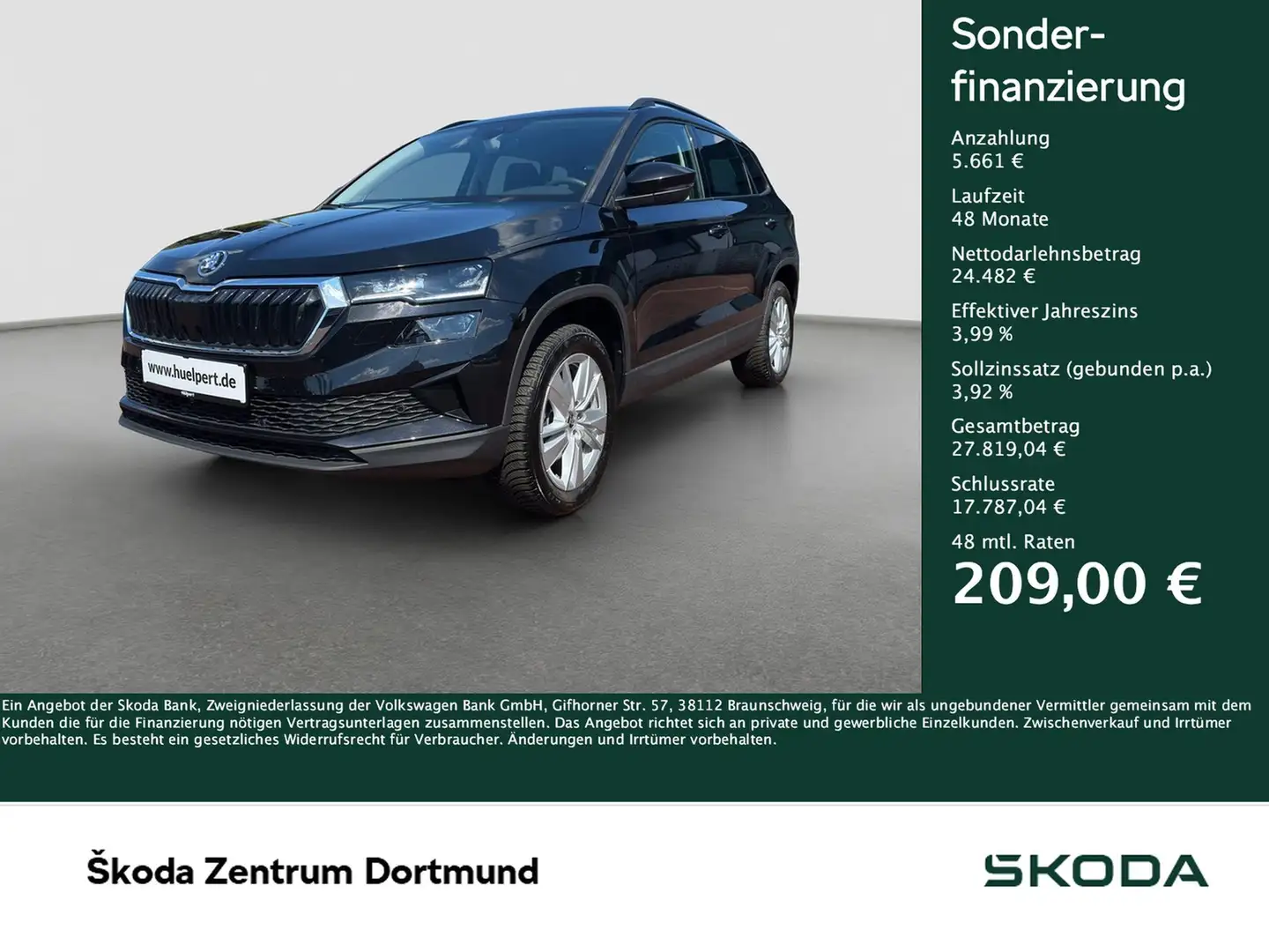 Skoda Karoq 1.5 SELECTION CAM ACC LM17 E-KLAPPE NAVI Black - 1