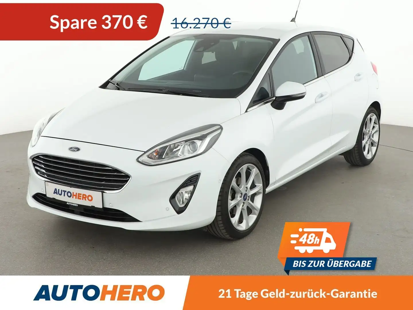 Ford Fiesta 1.0 EcoBoost Titanium Aut.*NAVI*CAM*SHZ*ALU*ACC* Weiß - 1