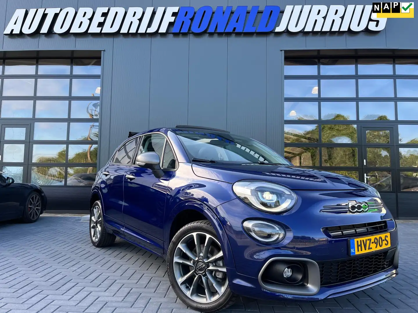 Fiat 500X 1.5 Hybrid 130Pk Sport Cabrio/Automaat/Leder/Camer Blauw - 1