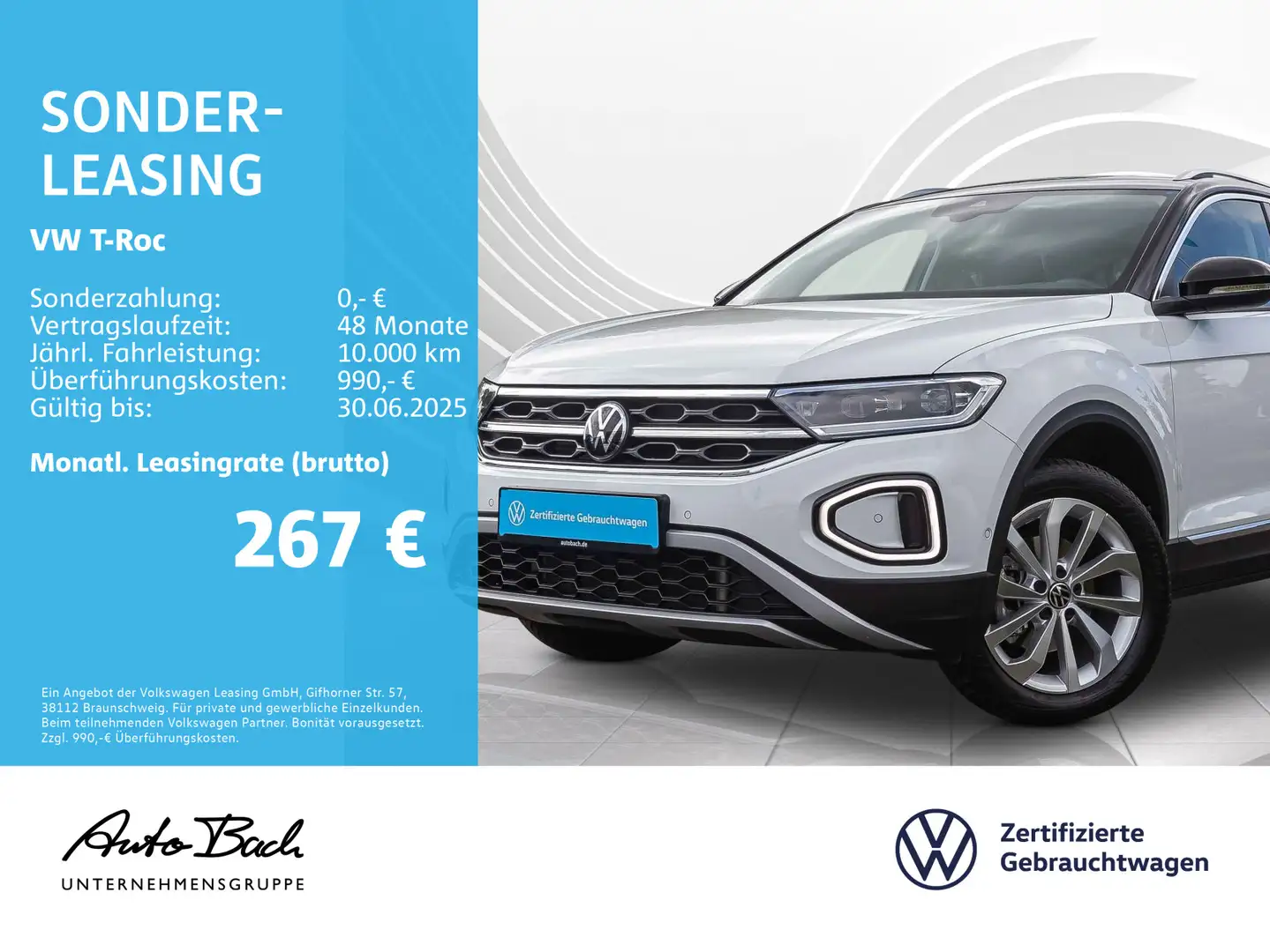 Volkswagen T-Roc 1.5 TSI DSG Style, Navi, LED, ParkAssist, Weiß - 1