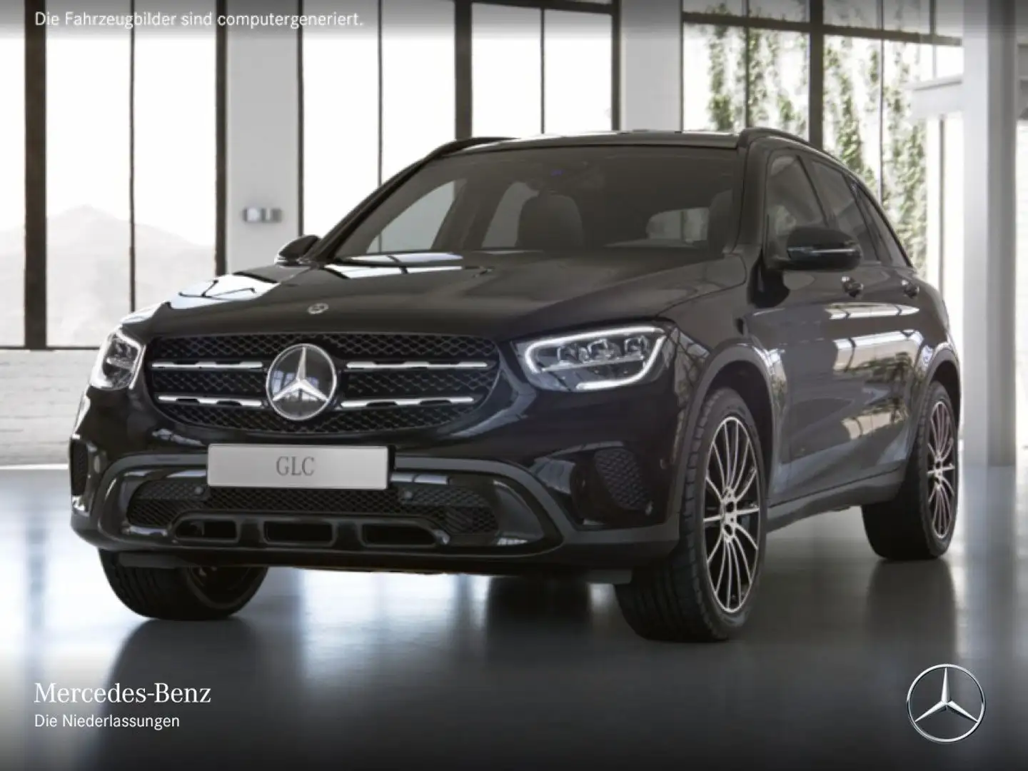 Mercedes-Benz GLC 300 e 4M NIGHT+LED+KAMERA+SITZKLIMA+SPUR+TOTW Schwarz - 2