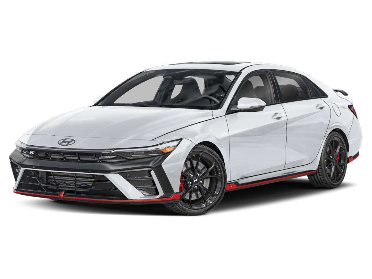 White 2025 Hyundai Elantra N Sedan Front-Wheel Drive 8-Speed Dual Clutch