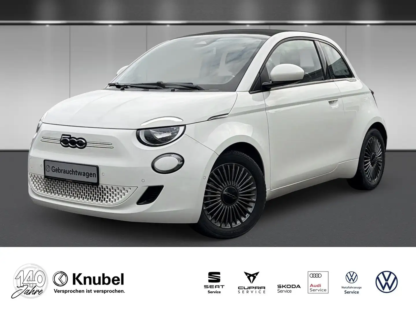 Fiat 500e Cabrio Icon Navi 360° Kamera Keyless 16" Biały - 1