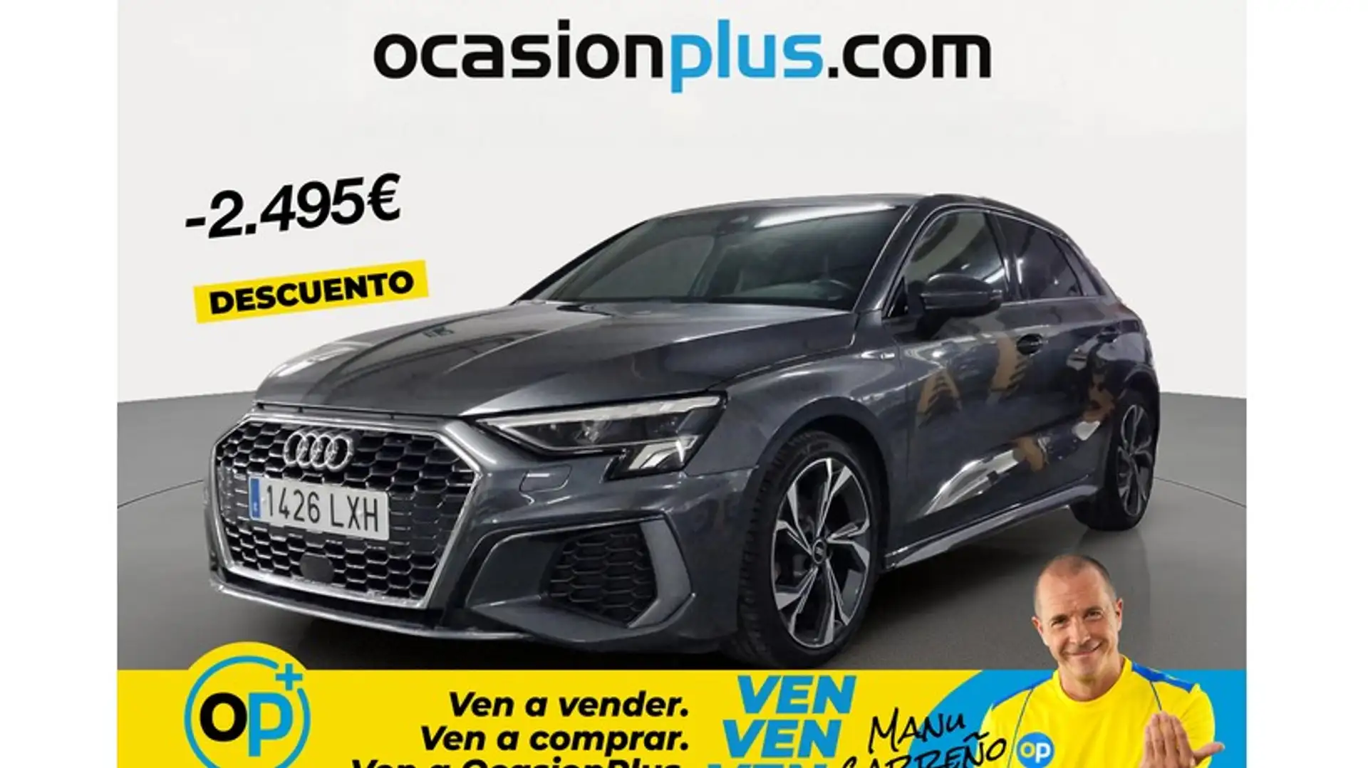Audi A3 Sportback 30TDI S line Gris - 1