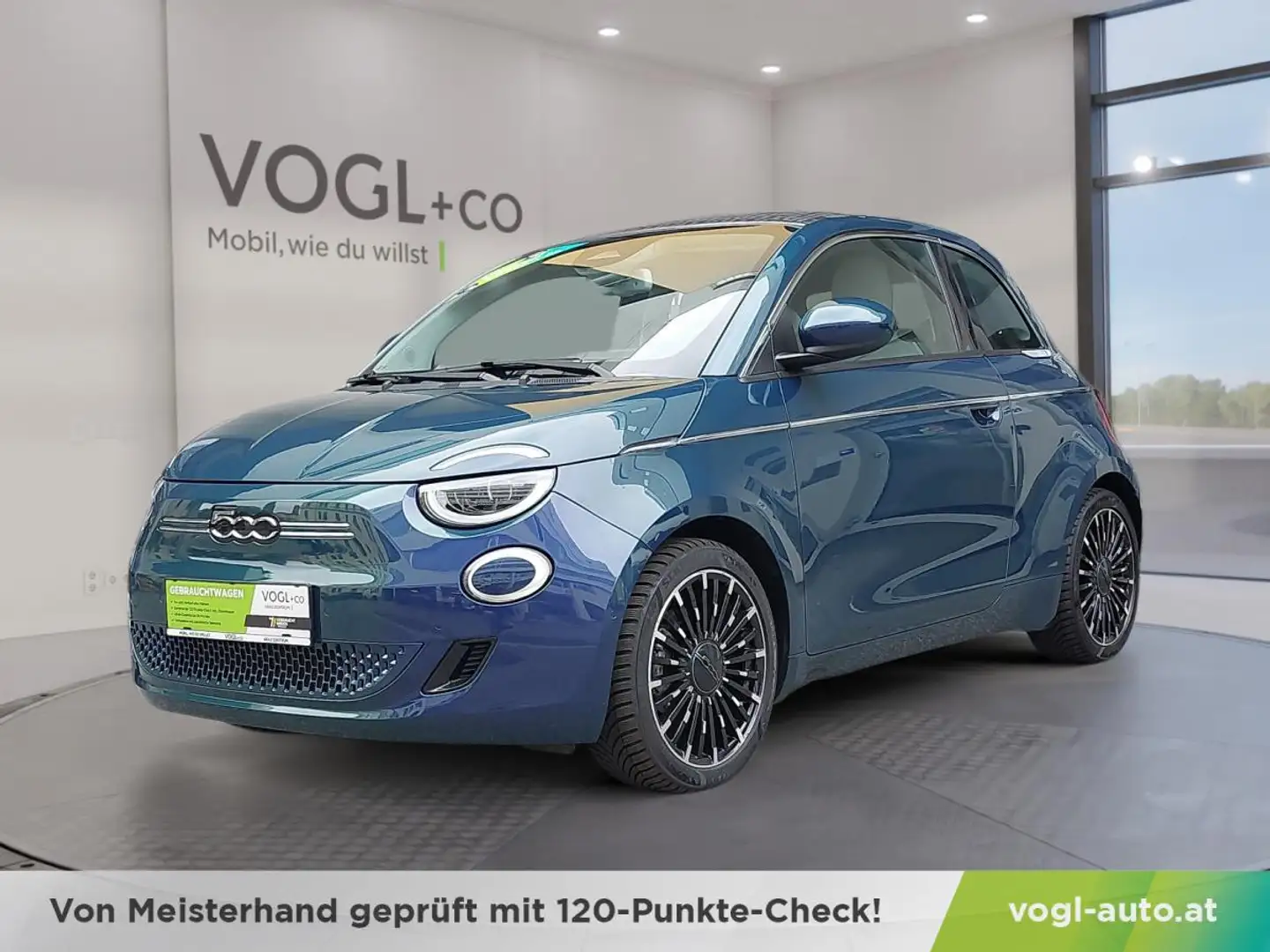 Fiat 500e 500e Cabrio La Prima 42kWh Bleu - 1
