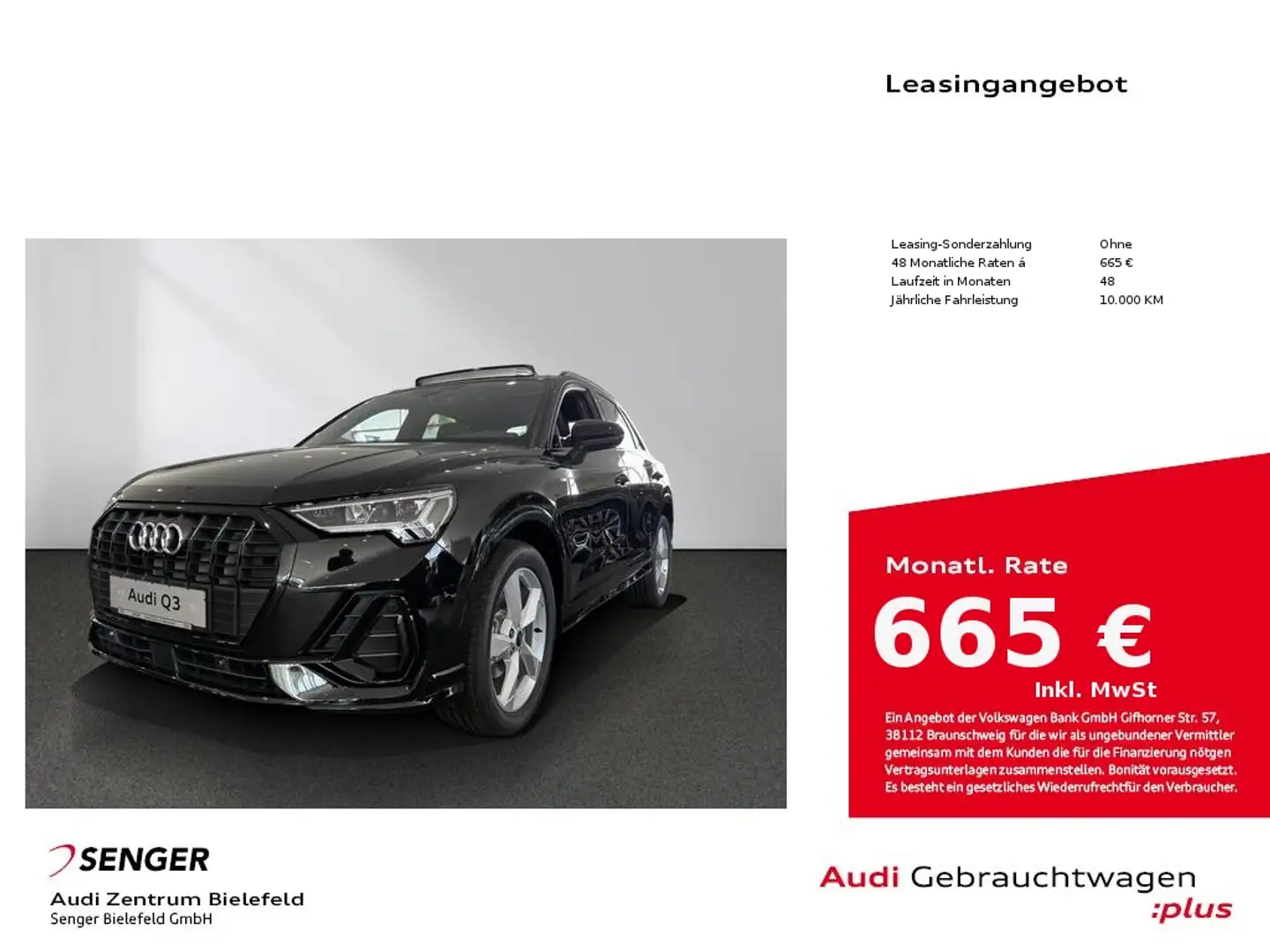 Audi Q3 S line 35 TDI Optik-Paket Sitzheizung Navi Schwarz - 1