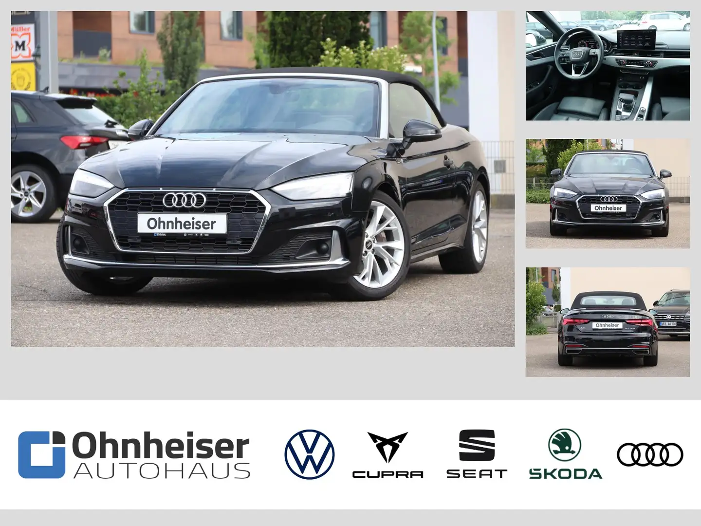 Audi A5 Cabriolet 40 TFSI advanced S-TRONIC*NAVI*SHZ*KA Schwarz - 1