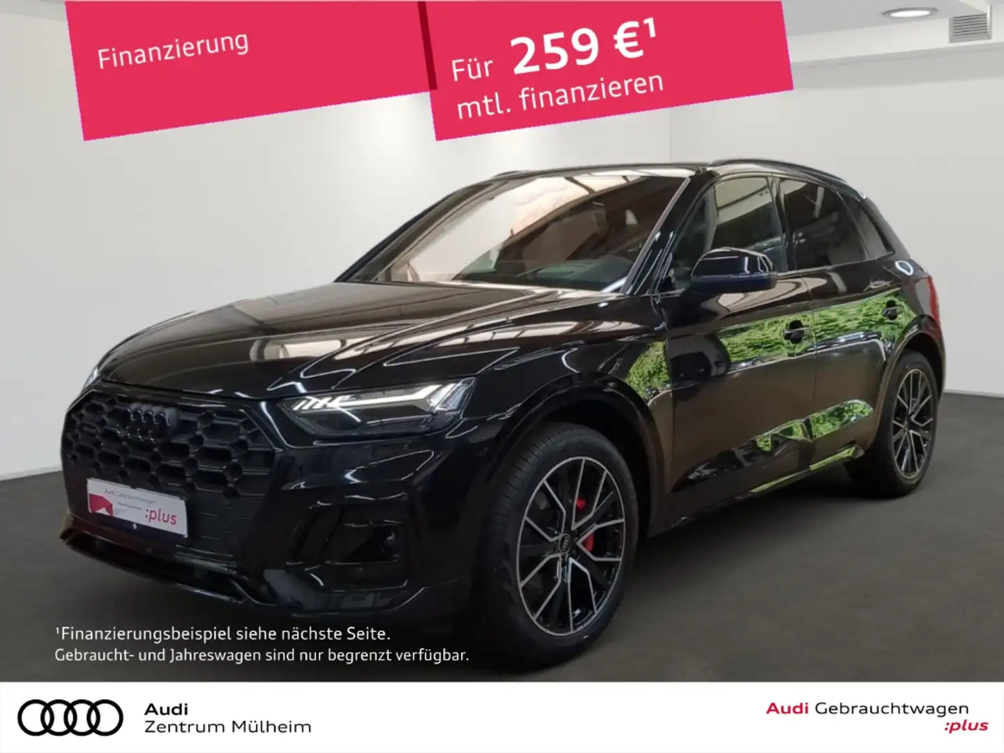 Audi Q5 40 TDI quattro S line Navi Matrix LED Pano AHK vir Negro - 1