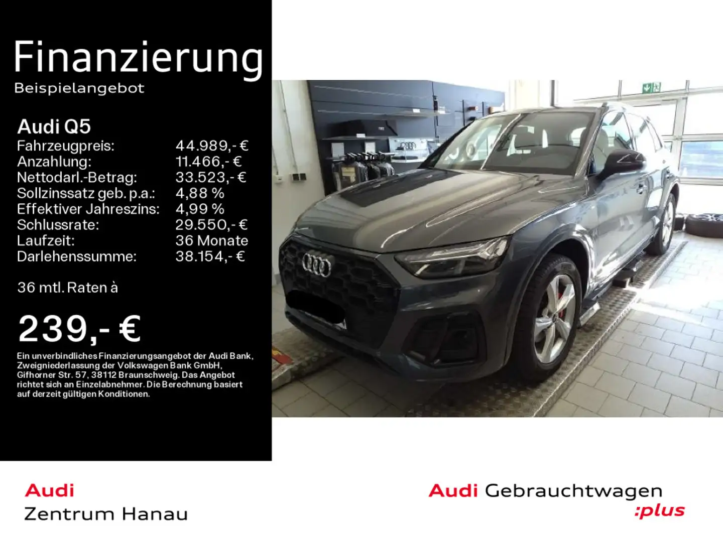 Audi Q5 40 TDI QUATTRO S LINE *MATRIX*PANO*AHK*B&O*VC Gris - 1
