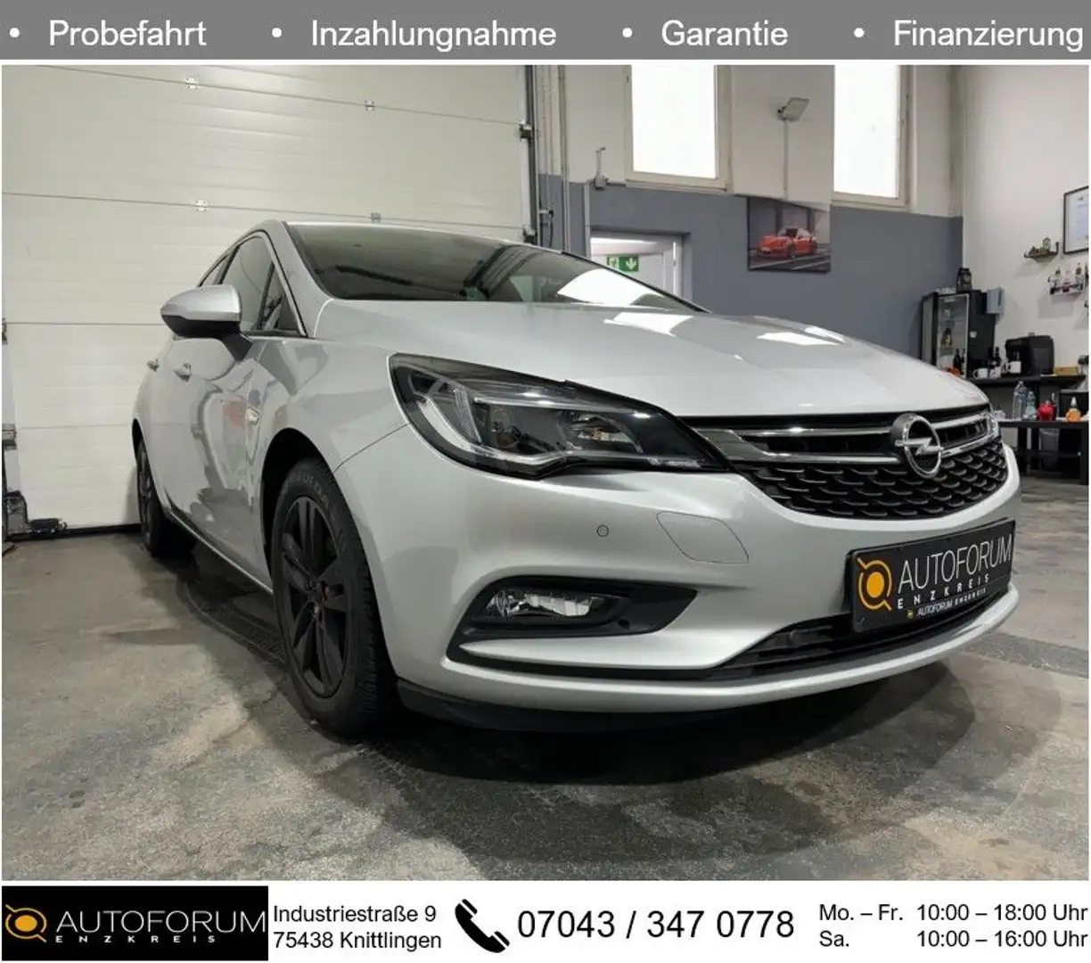Opel Astra 1.6 Diesel BiTurbo *LED*SHZ*LHZ*NAVI* Silber - 1