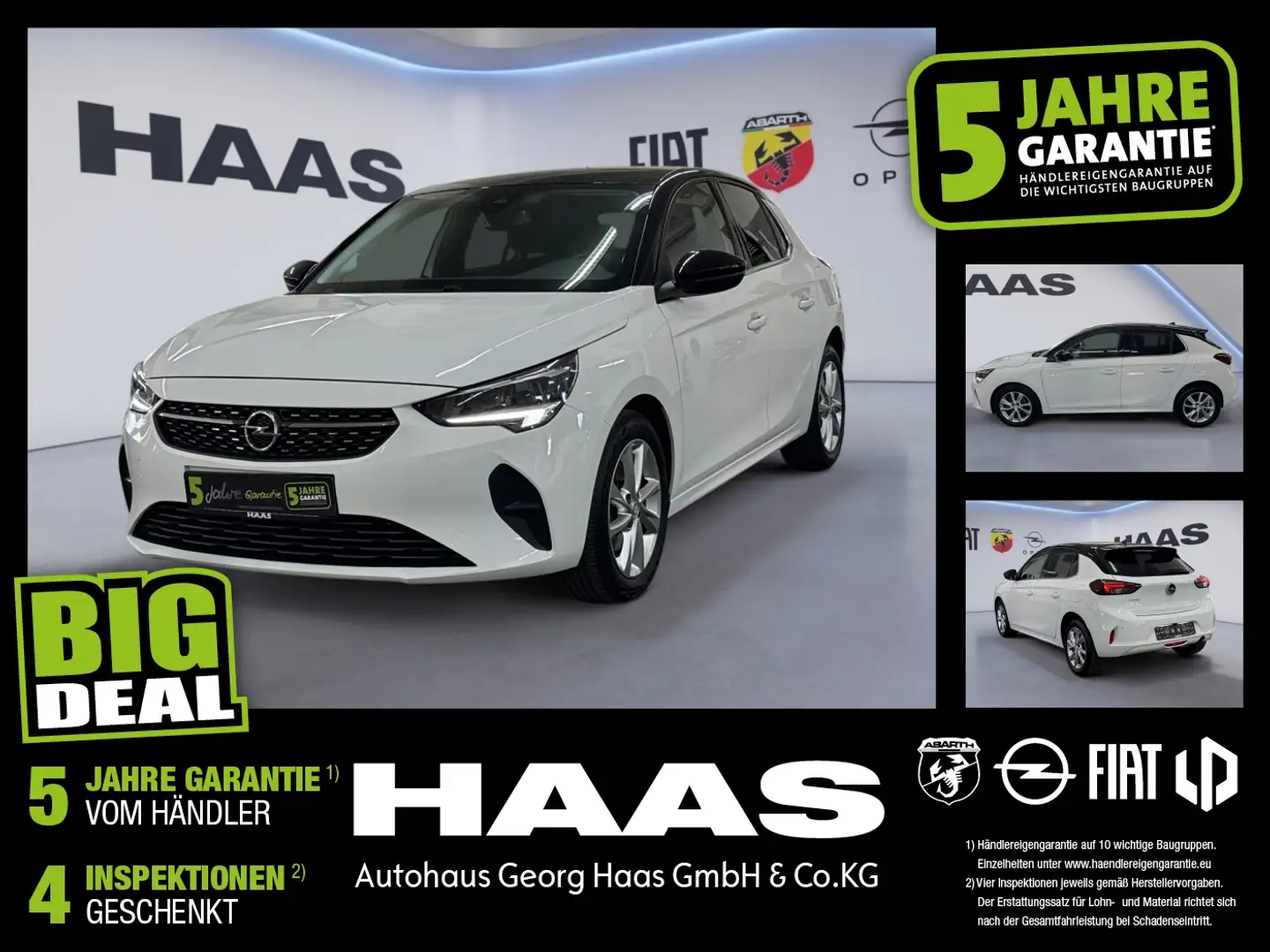 Opel Corsa F 1.2 Turbo Elegance LED+SHZ+Winterp.+Kam. Blanco - 1