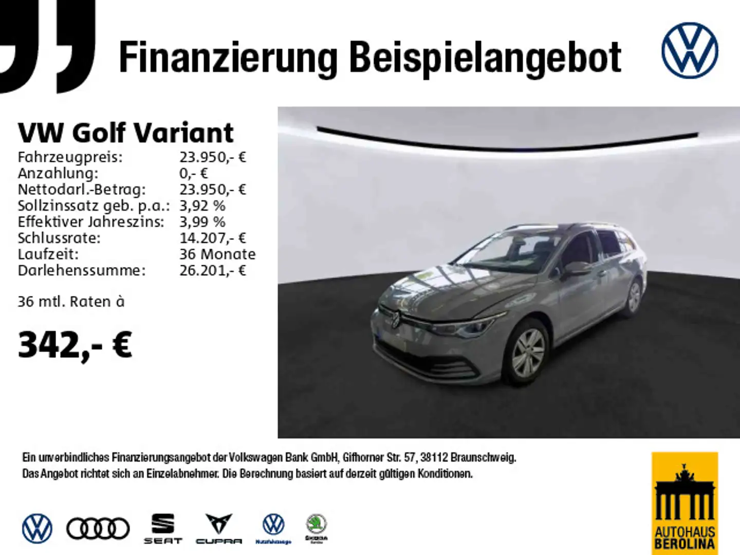 Volkswagen Golf Variant Golf VIII Variant 2.0 TDI Life DSG *AHK*R-CAM* Gris - 1