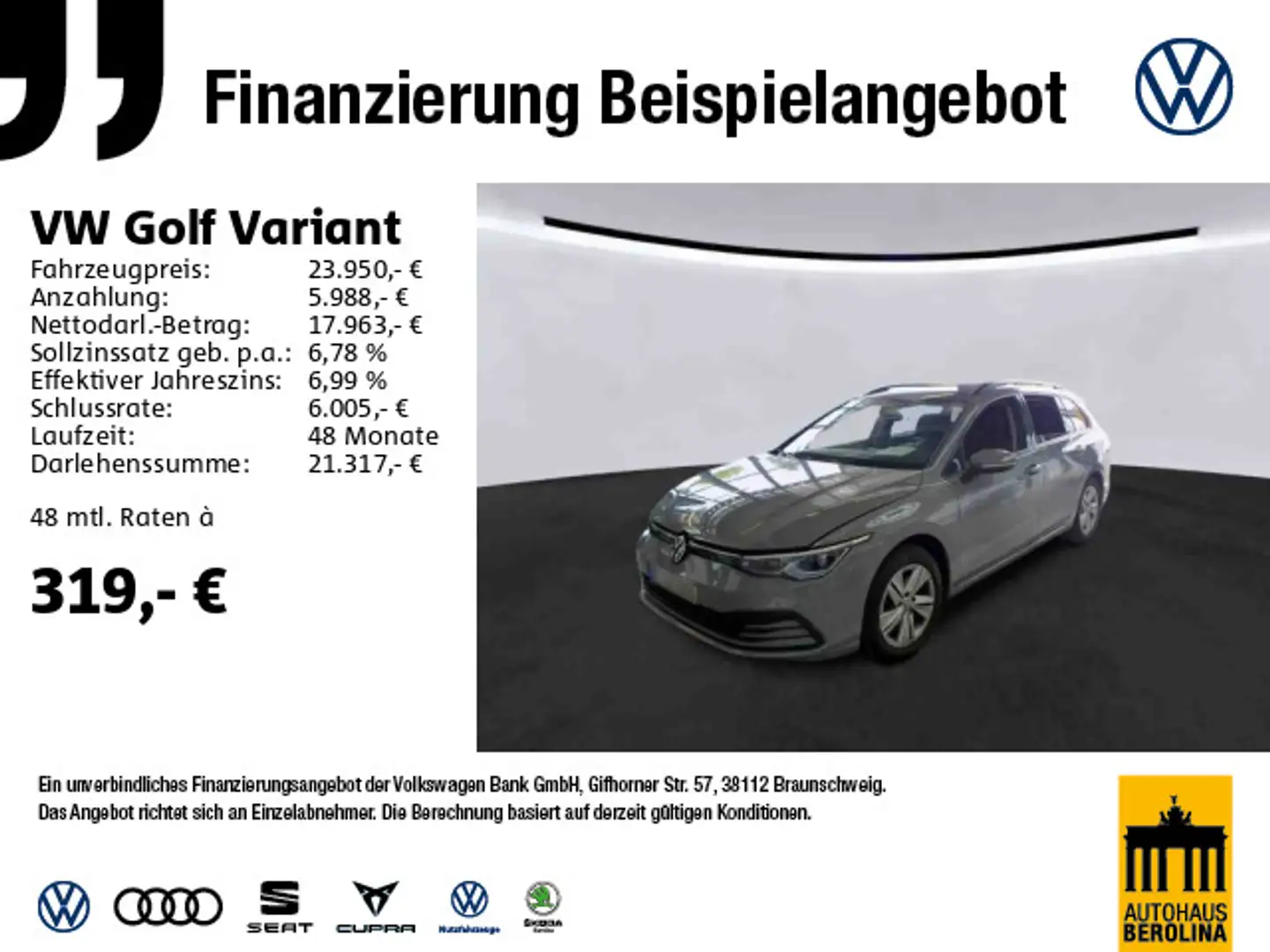 Volkswagen Golf Variant Golf VIII Variant 2.0 TDI Life DSG *AHK*R-CAM* Grau - 1