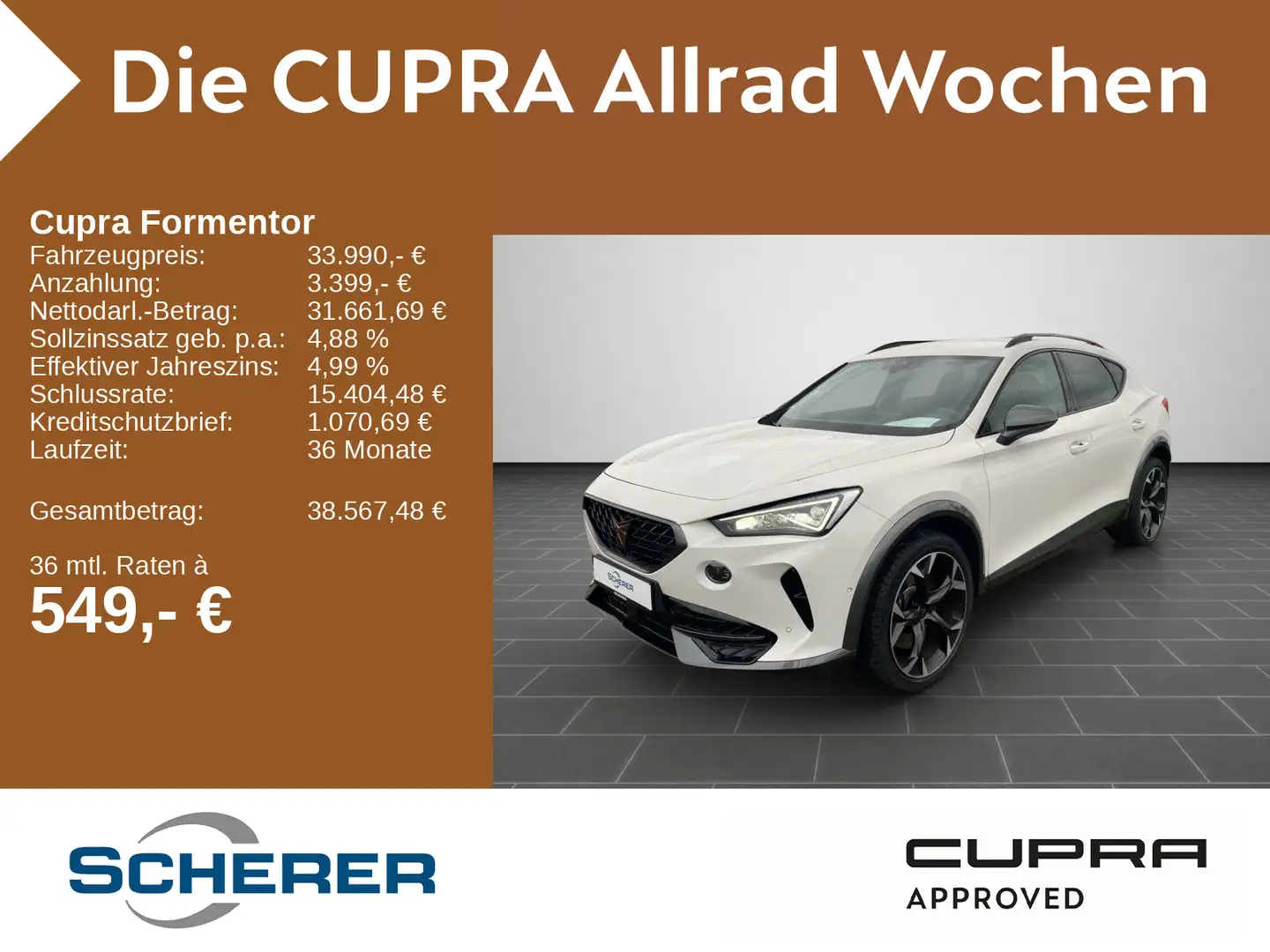 CUPRA Formentor 2.0 TSI LED NAVI KLIMA SITZHEIZUNG Weiß - 1
