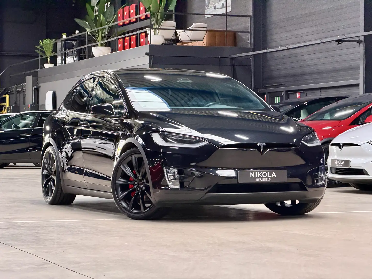 Tesla Model X P100D - 760 HP - FULL BLACK - 22 WHEELS Zwart - 1