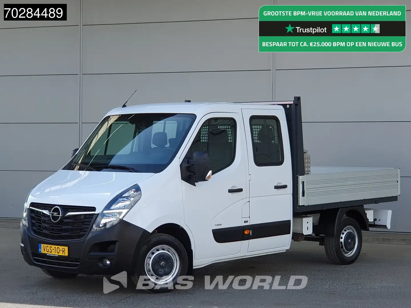 Opel Movano 135PK Open Laadbak Dubbel Cabine Trekhaak LED Airc Wit - 1