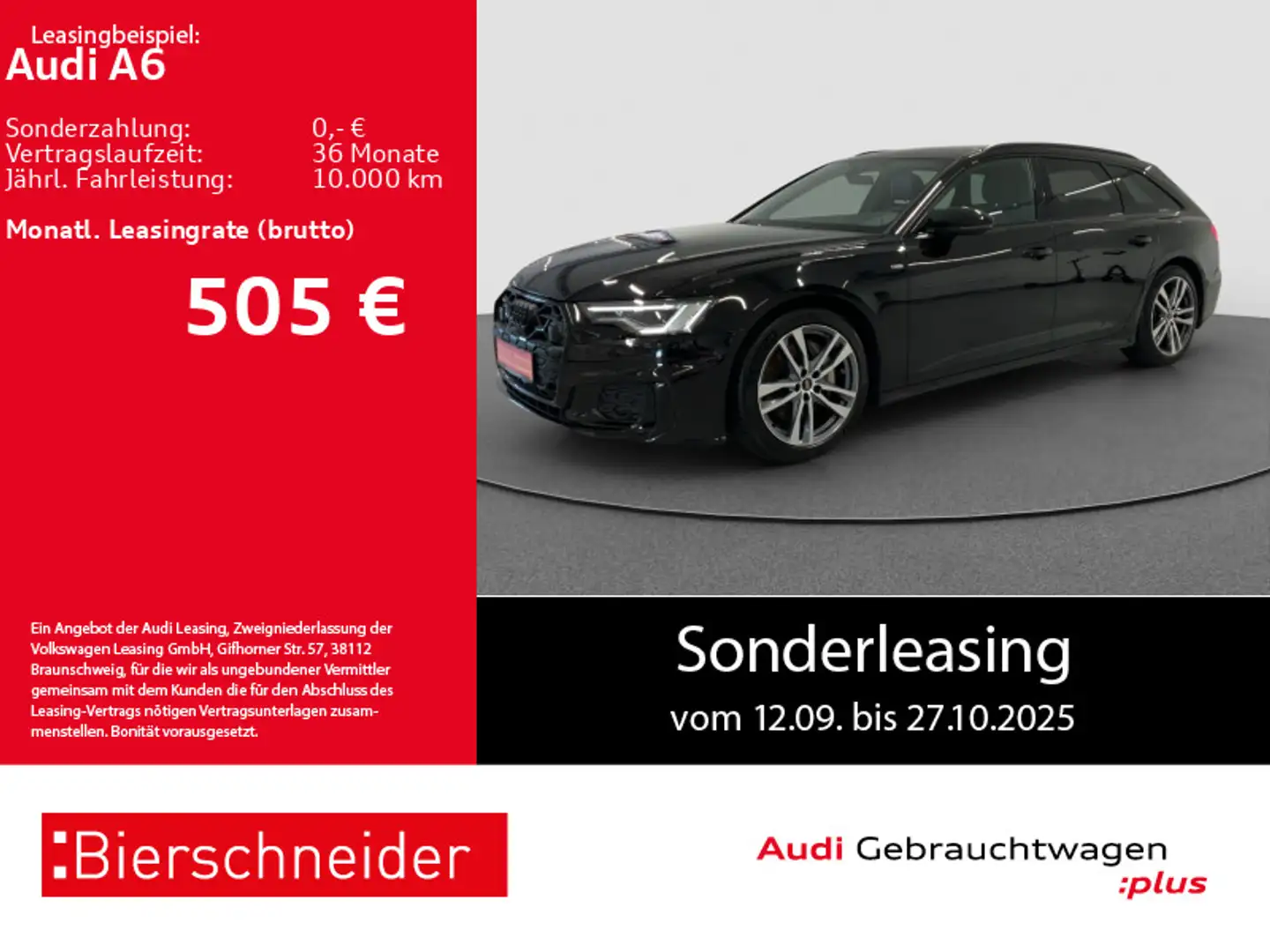 Audi A6 Av 50 TDI qu S-Line Black AHK MATRIX PANO CAM Schwarz - 1