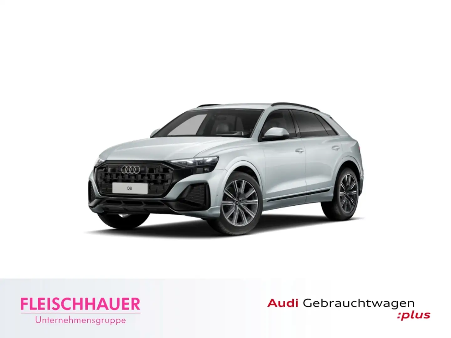Audi Q8 45 TDI quattro HD-MATRIX+AHK+TOUR&STADT-PAKET+HUD+ Silber - 2