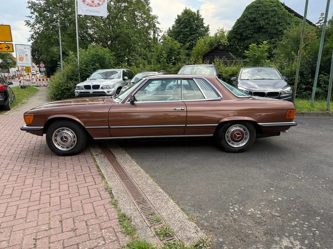 Mercedes-Benz SLC 280 Oldtimer Klima Schalter Lederausstattung in beige, foto 8